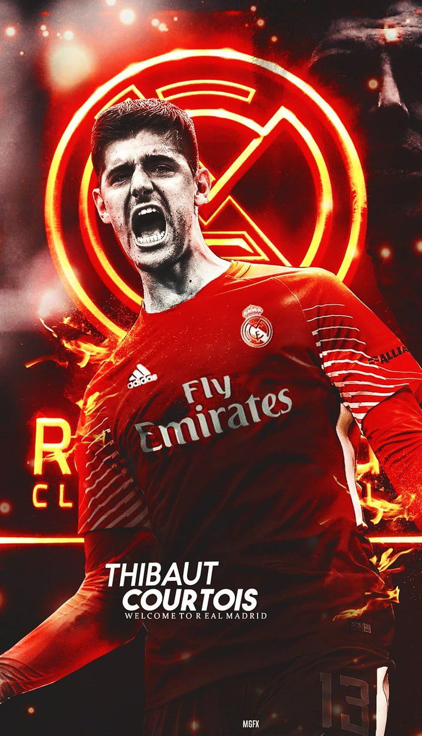 Mohammedgfx no Twitter:, Thibaut Courtois Real Madrid Papel de parede de celular HD