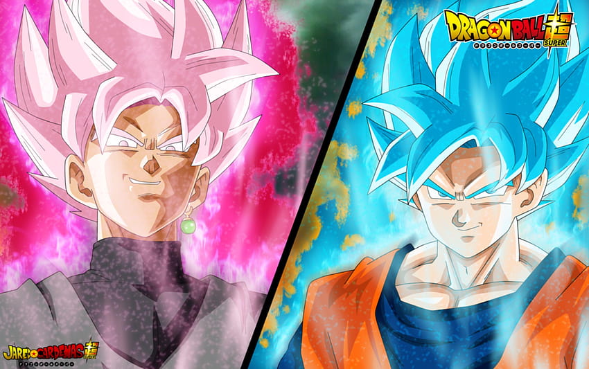 @DeviantArt'ta jaredsongohan tarafından Goku Black ssJ Rose vs Goku ssGss, super saiyan rose HD duvar kağıdı