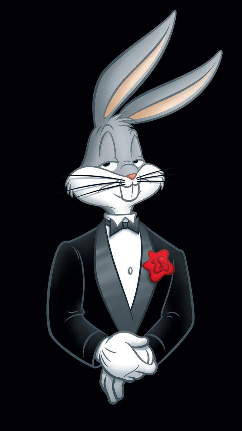 Looney Tunes, Bugs Bunny, Rabbit, Tuxedo, ดอกไม้ , Sony Xperia Z5, การ์ตูนสำหรับ xperia c วอลล์เปเปอร์โทรศัพท์ HD