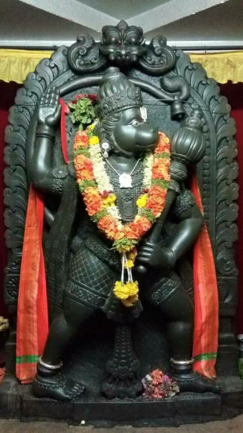 Banaswadi Hanuman Temple, hanuman statue HD phone wallpaper