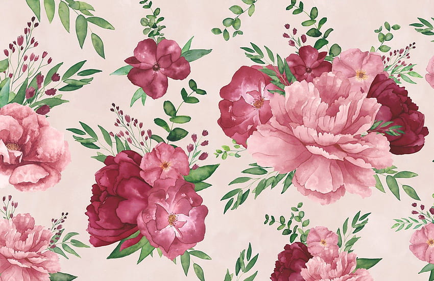 Pale Pink Floral, flower design HD wallpaper