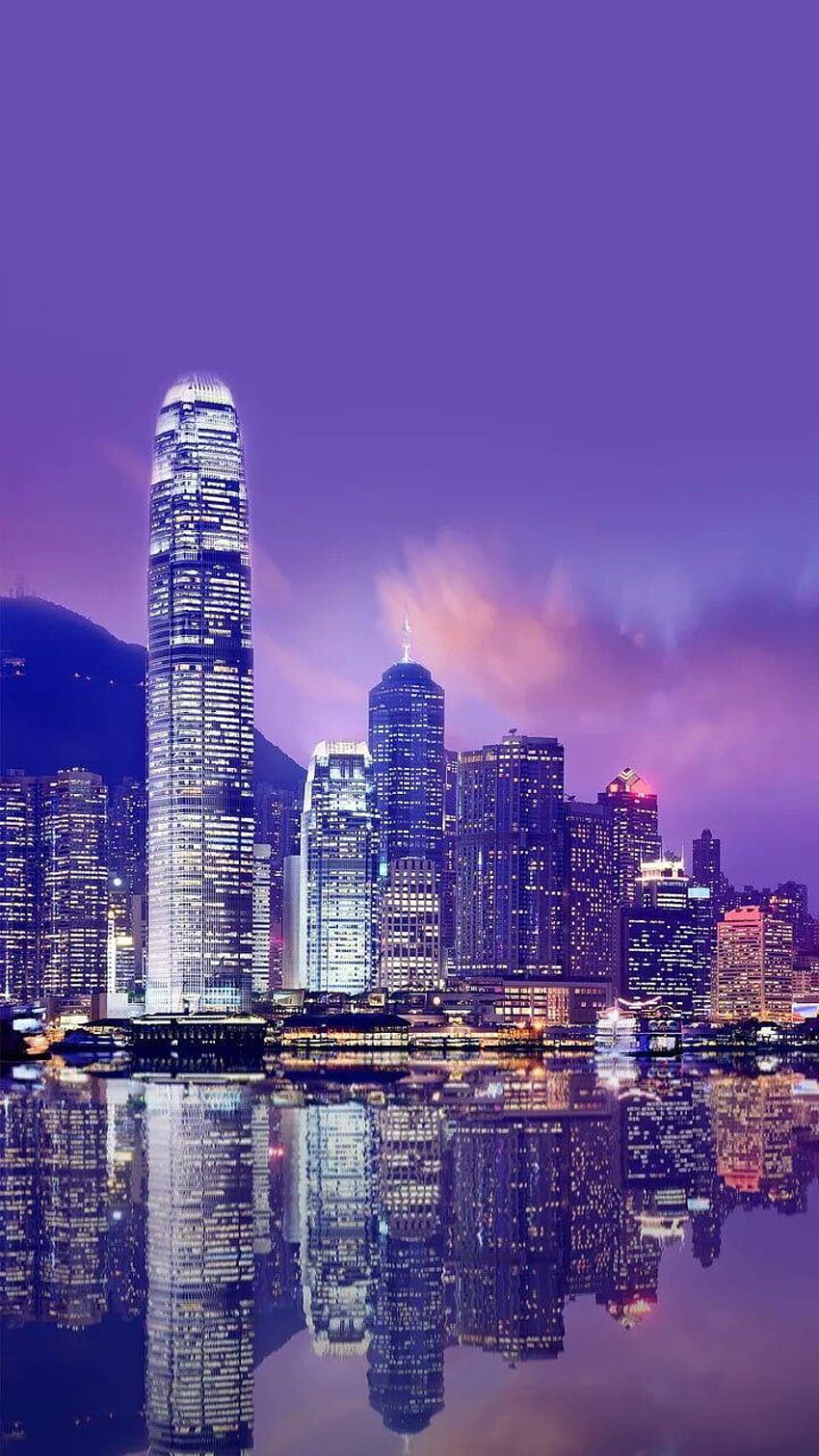 Victoria Harbour, Hong Kong, harbour lights HD phone wallpaper