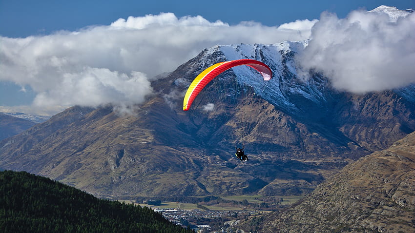 3840x2160 and screensavers for paragliding HD wallpaper