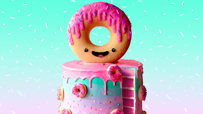 Donut Cake, donut drip HD wallpaper