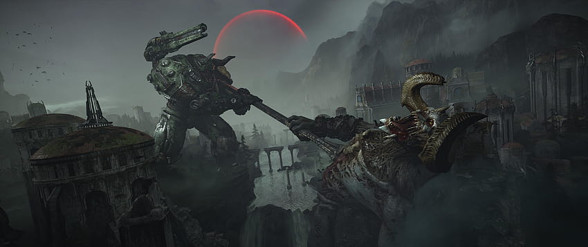 Saya suka betapa mendetailnya lingkungan dalam game ini!: Doom, titan abadi malapetaka Wallpaper HD