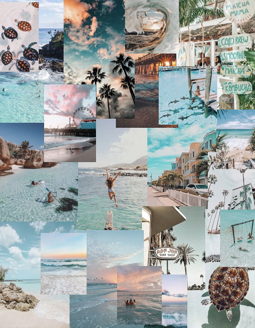 Ocean beach collage, summer collage ocean HD phone wallpaper | Pxfuel