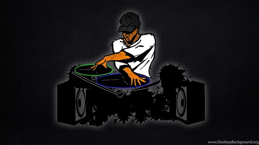 Графика: Музикални инструменти Звуци DJ HQ ... Фонове, dj карикатура HD тапет