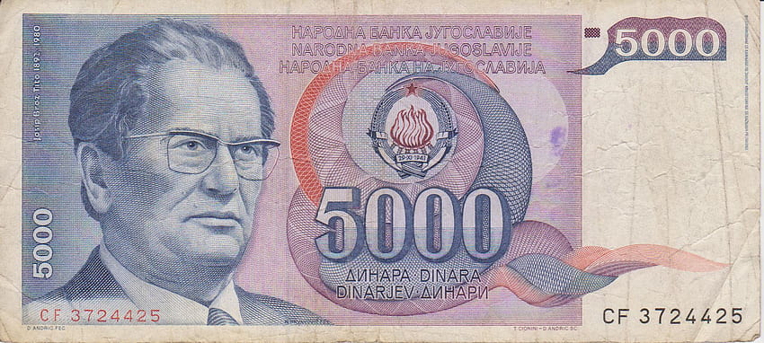 Dinar jugosłowiański i tła, Jugosławia Tapeta HD