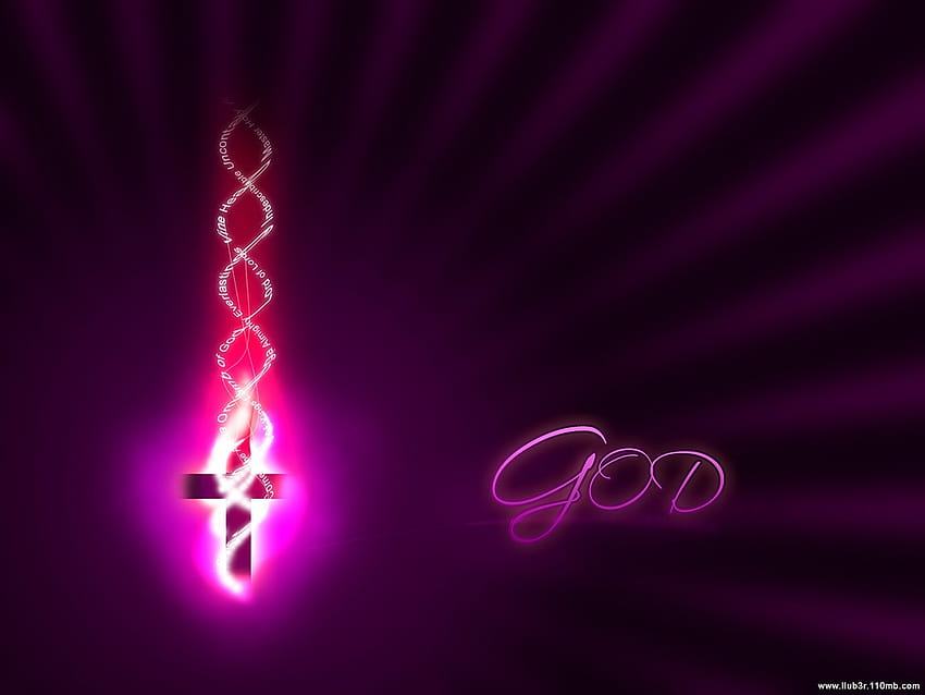 God And Cross Christian, neon cross HD wallpaper