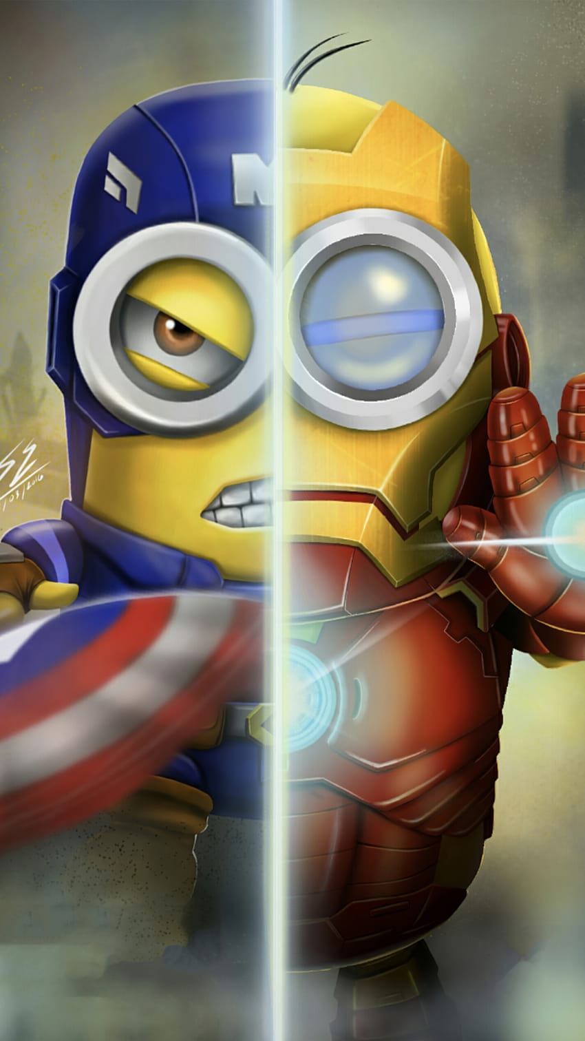 750x1334 Minion As Iron Man And Captain America iPhone 6, iPhone 6S, iPhone 7 , Backgrounds, and, minions avengers HD phone wallpaper