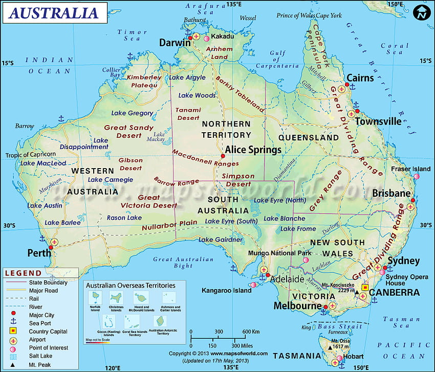 von Karte und: Australien-Karte HD-Hintergrundbild
