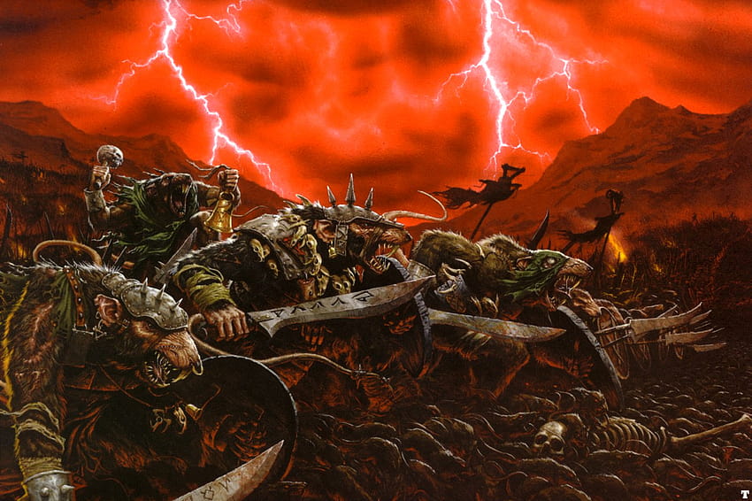 Warhammer Fantasy Battles Skaven, batalla de fantasía de fondo de pantalla