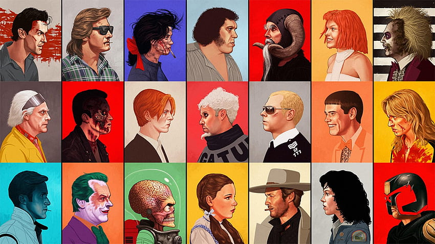 Judge Dredd, Terminator, The Joker, Kill Bill, Hot Fuzz, The Fifth, the fifth element HD wallpaper