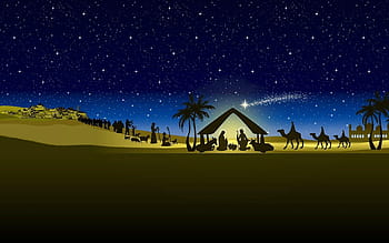Christmas Belen, Christmas Nativity Scene Hd Wallpaper 