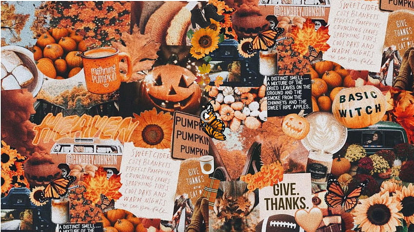 Halloween Aesthetic โพสต์โดย Michelle Anderson แล็ปท็อปวันฮัลโลวีนที่สวยงาม วอลล์เปเปอร์ HD