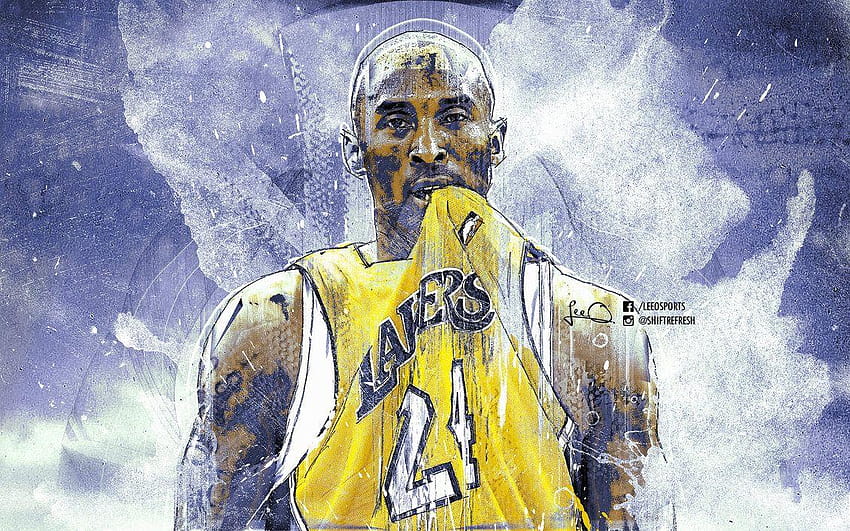 Kobe Bryant, basquete mamba papel de parede HD