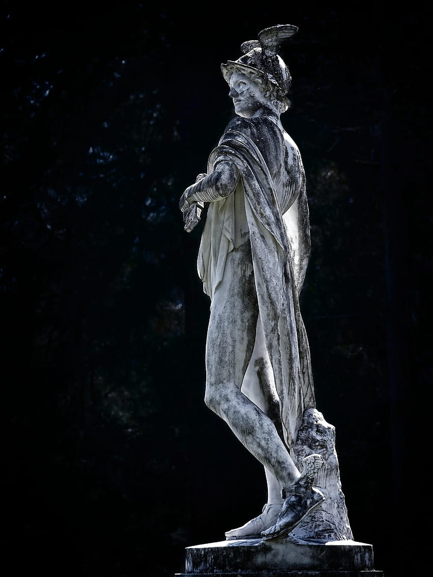 3648x4864 hermes, sculpture, mercury, monument HD phone wallpaper | Pxfuel