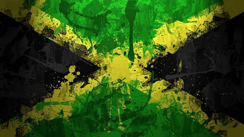 flag of Jamaica and Backgrounds, dancehall HD wallpaper