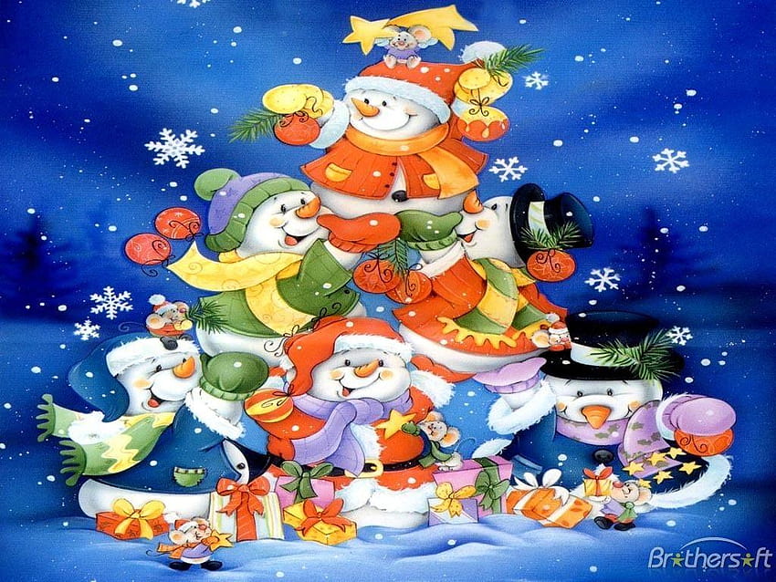 The Frosty Family Christmas Tree, The Frosty Family, christmas frosty HD wallpaper