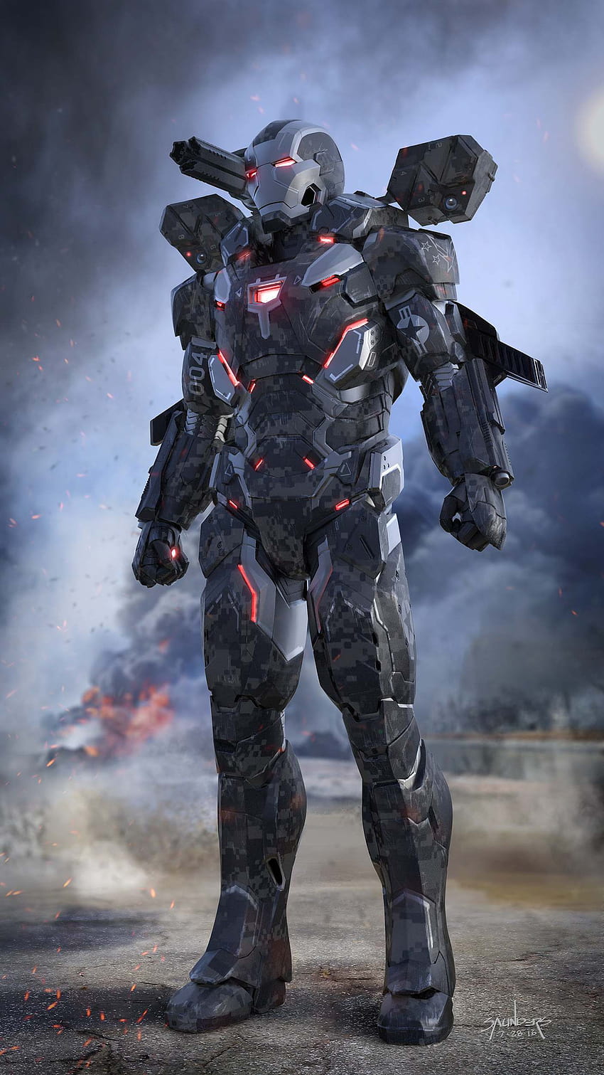 War Machine Armor Mark 4 Avengers Endgame, Endspiel für mobile Kriegsmaschinen HD-Handy-Hintergrundbild
