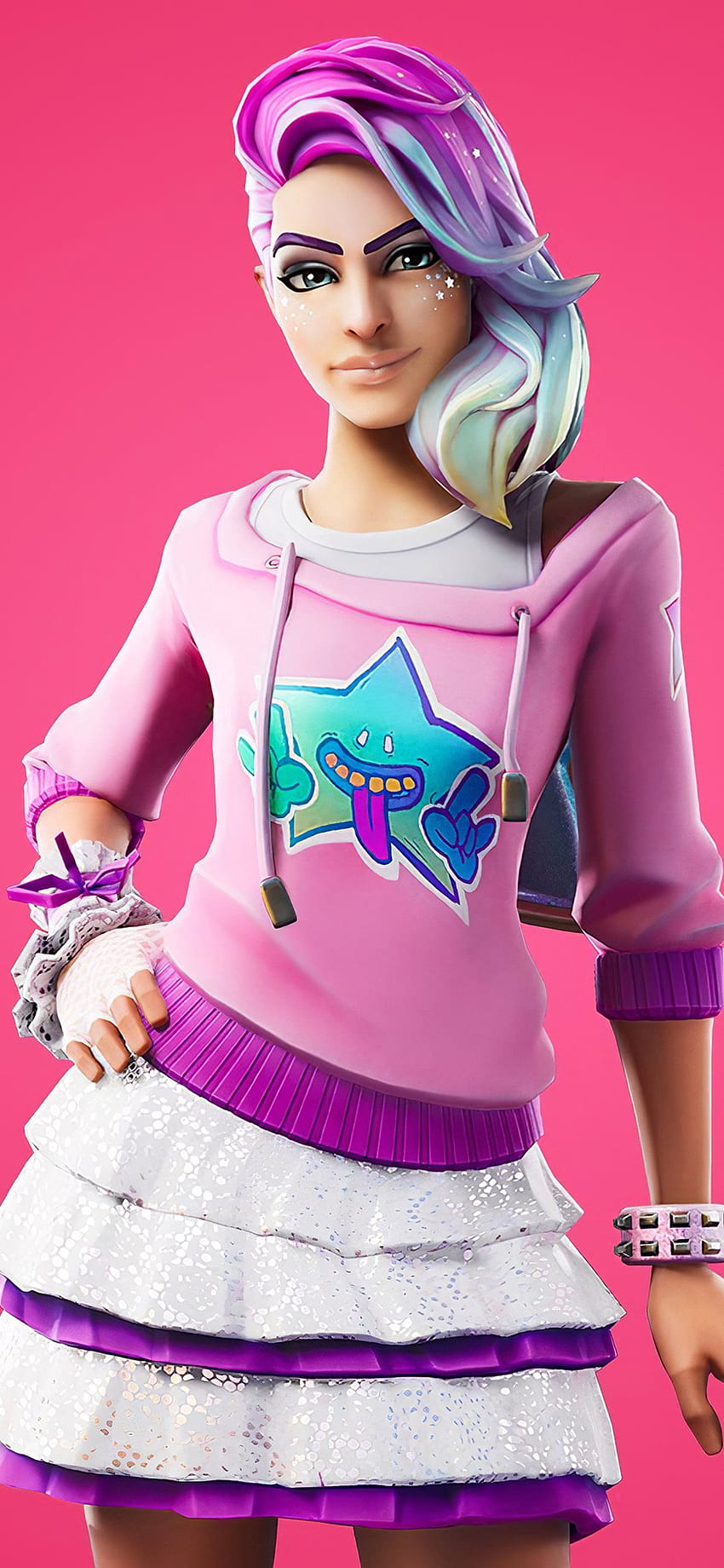 fortnite chapter two starlie outfit iPhone X, fortnite girls iphone HD phone wallpaper