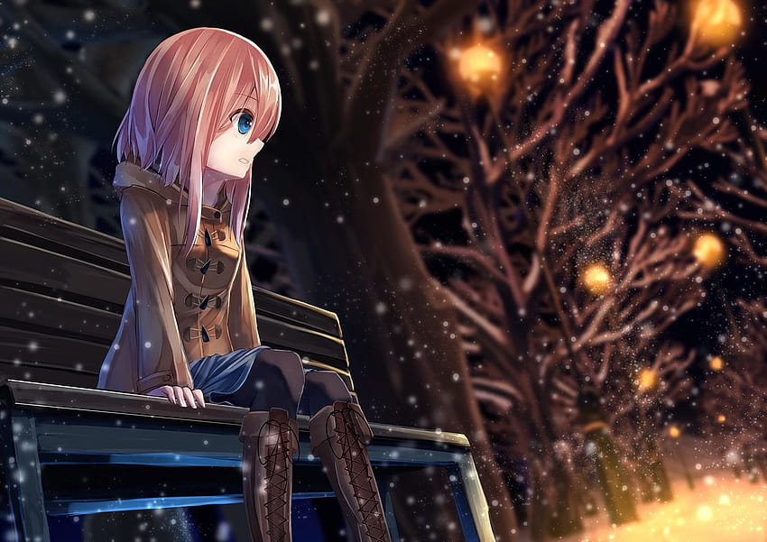 Sad Girl Anime Alone, anime breakup sad HD wallpaper