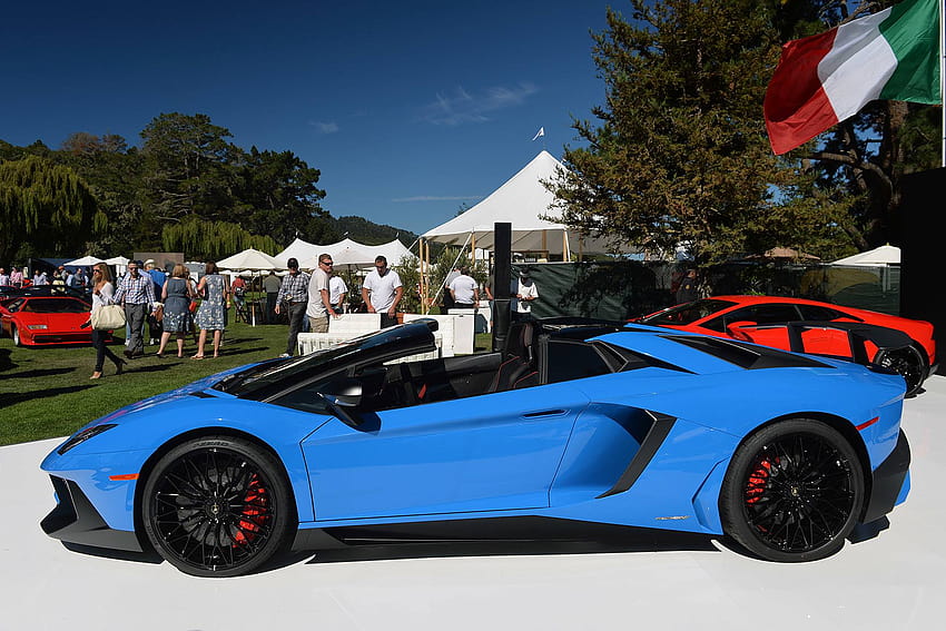 Monterey 2015: Lamborghini Aventador SV Roadster HD wallpaper