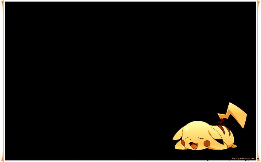 Lindo Pikachu con s negros fondo de pantalla
