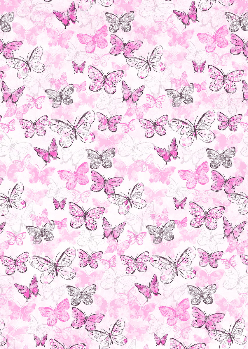 butterflies, pink butterfly HD phone wallpaper