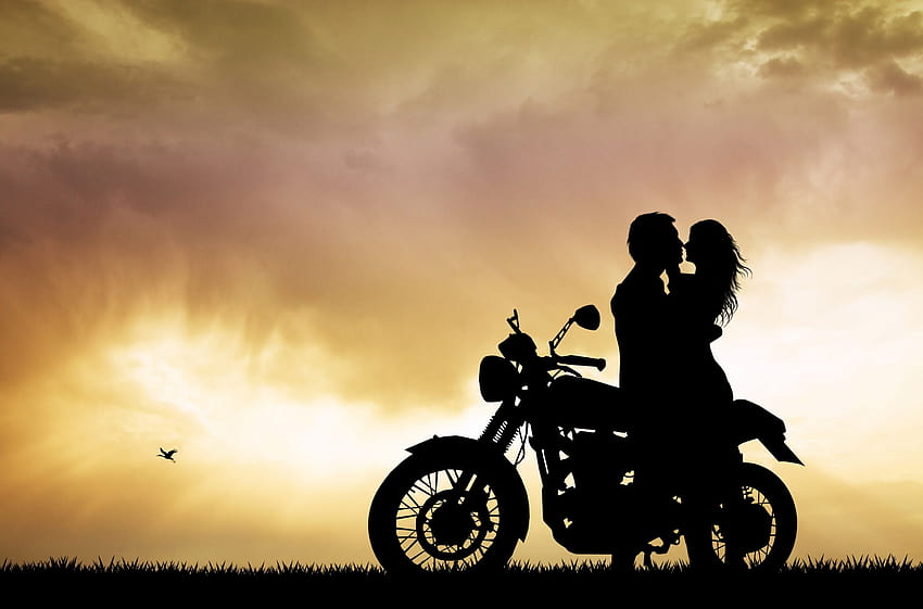 Pareja romántica Ktm, amantes de la bicicleta fondo de pantalla
