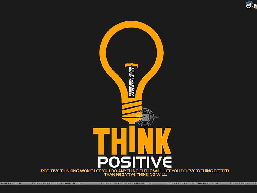 Motivational on Think Positive: positive thinking won't HD wallpaper