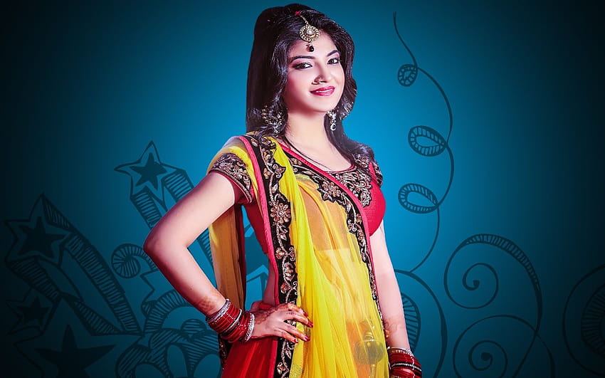 buzz: Beautiful Indian Girl, indian traditional women HD wallpaper