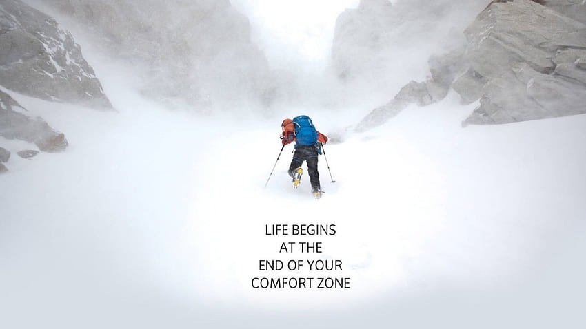 Life Begins at the end of your Comfort zone HD wallpaper