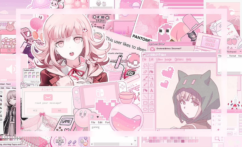 chiaki nanami computer edit! first edit i've made like this one, honestly only made it to see if i could pull it off: danganronpa HD wallpaper