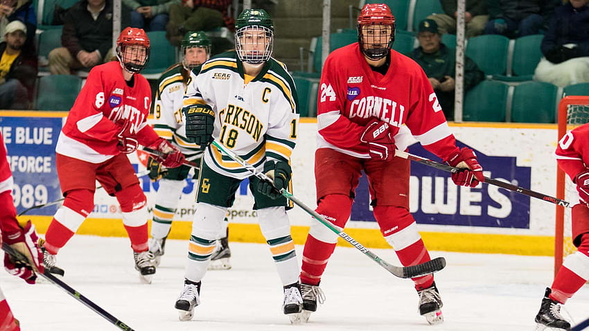 desktop wallpaper clarkson cornell faceoff in ncaa quarterfinals at cheel ncaa hockey tournament