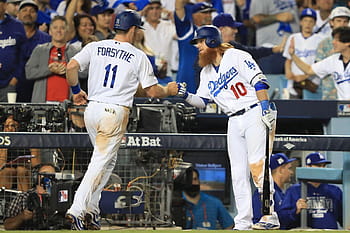 Dodgers Tailgate on X: Wallpaper Wednesday: Cody Bellinger & Justin  Turner #LABleedsBlue #BringItHome #HollywoodLifestyle   / X