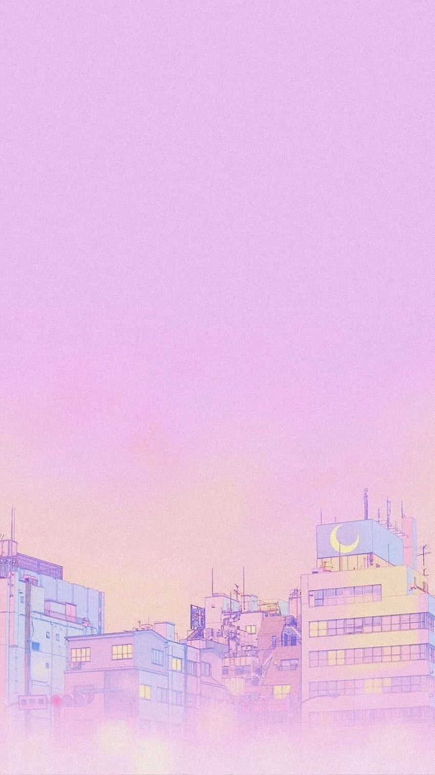 Pastel Pink Aesthetic Anime, pink anime city HD phone wallpaper | Pxfuel