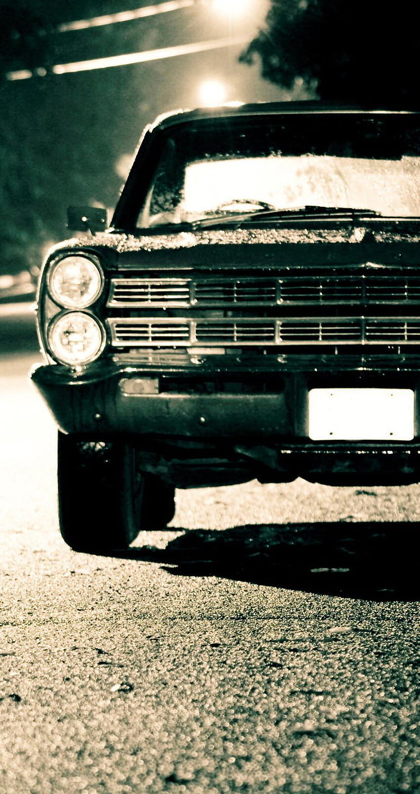 Classic Car With Old On The Road In Night, vintage vehicles mobile HD phone wallpaper