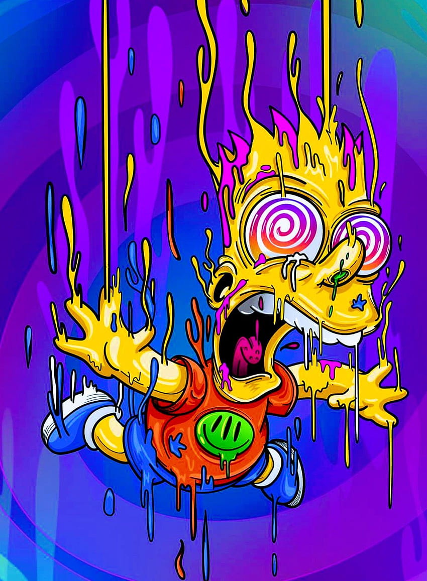 Simpsons Trippy, trippy aesthetic computer HD phone wallpaper