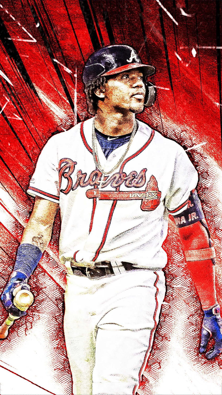 Ronald Acuna Jr Discover more Atlanta Braves, Baseball, Braves, Major League Baseball, MLB wall… HD phone wallpaper