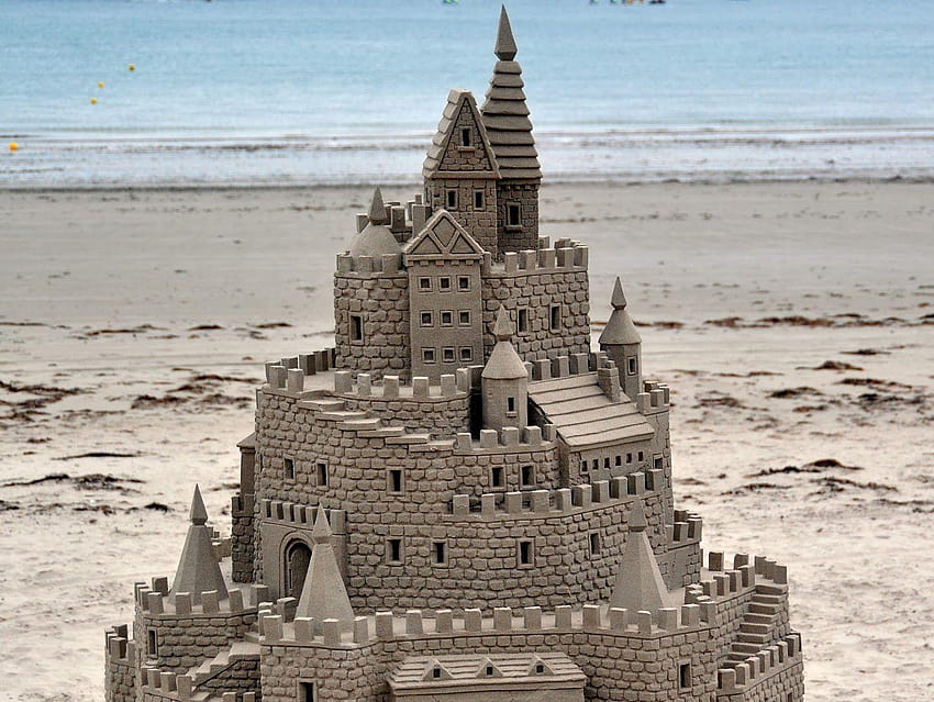 Sand Castles High Quality, sandcastle HD wallpaper