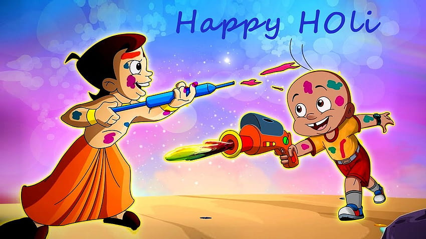 Happy Holi Funny Cartoon, holi cartoon HD wallpaper | Pxfuel