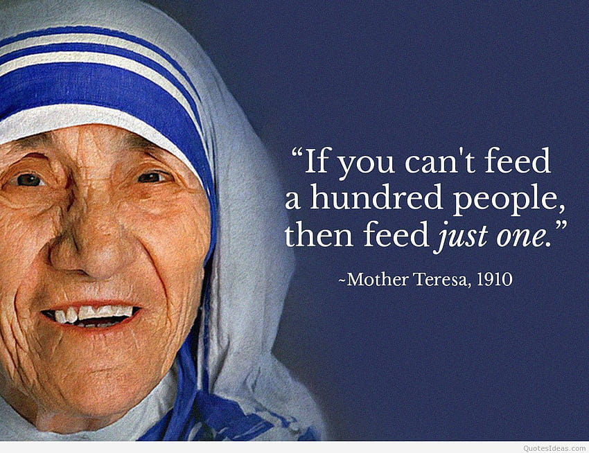 Las mejores frases de la Madre Teresa con fondo de pantalla