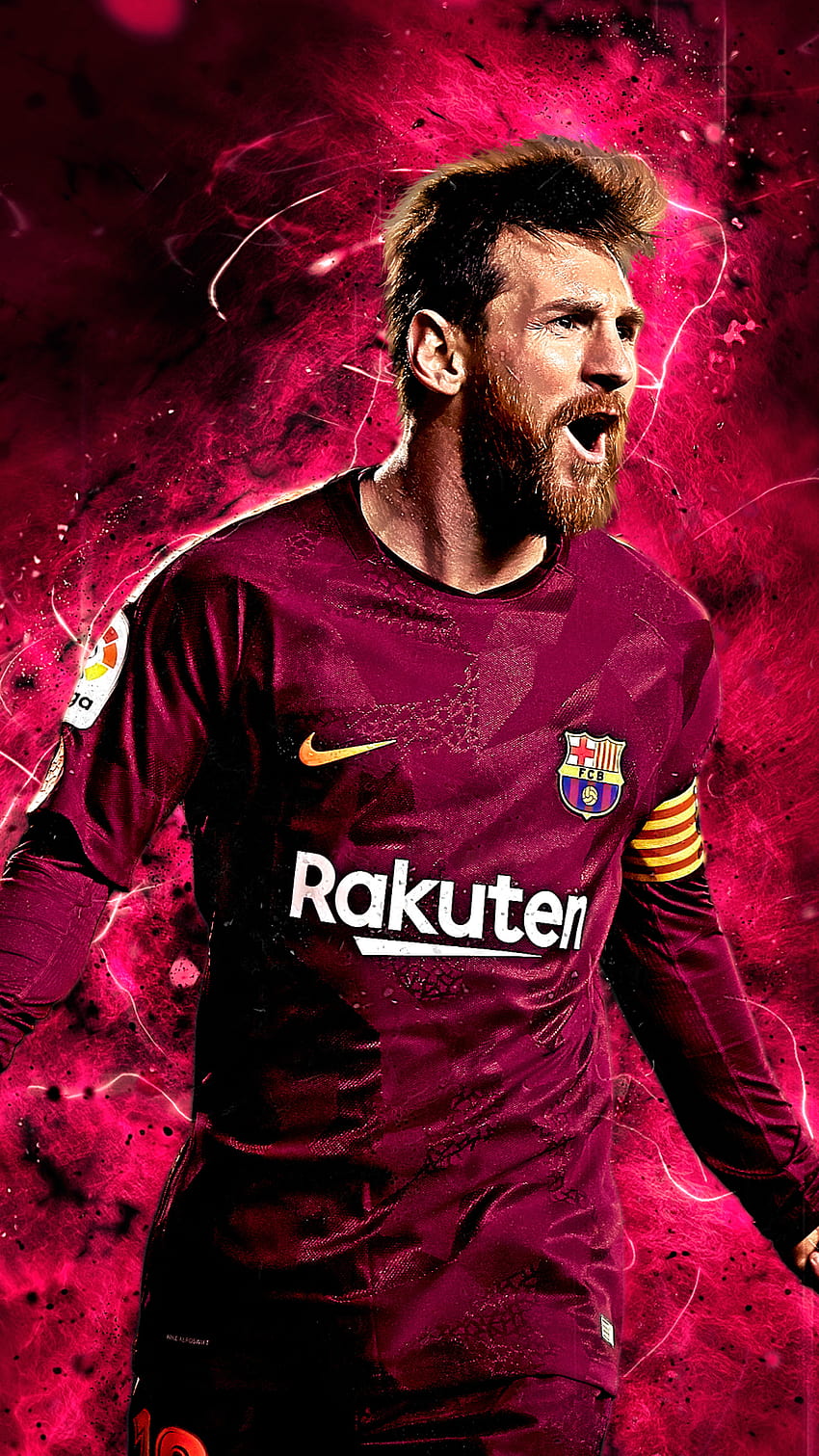 Messi,piłkarz,różowy,koszulka,piłkarz,purpurowy,fajne,czcionka,ilustracja,projekt graficzny,grafika Tapeta na telefon HD