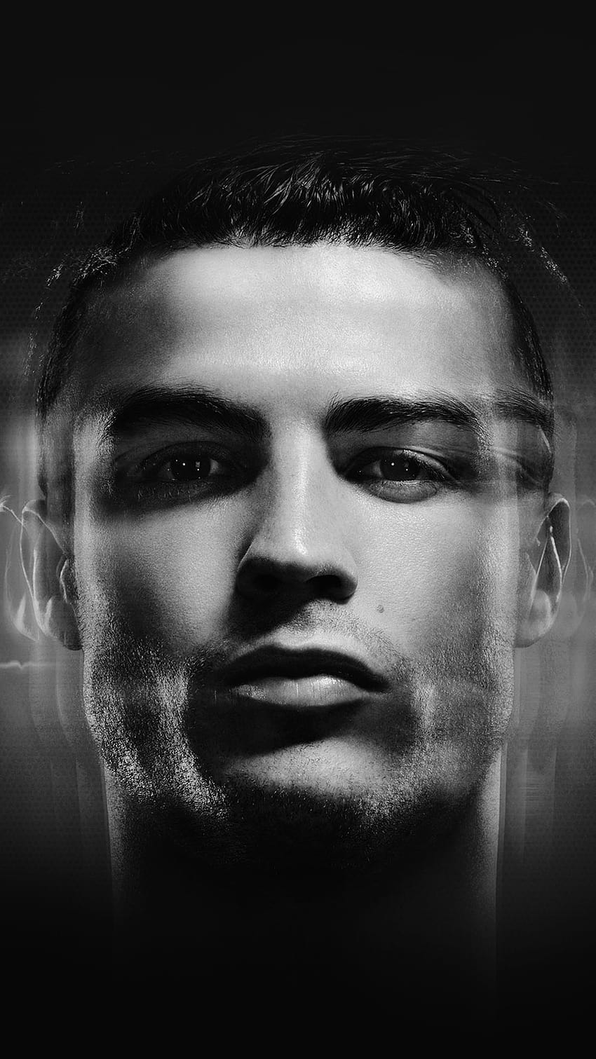 Cristiano Ronaldo Preto e Branco Perfil Android Papel de parede de celular HD