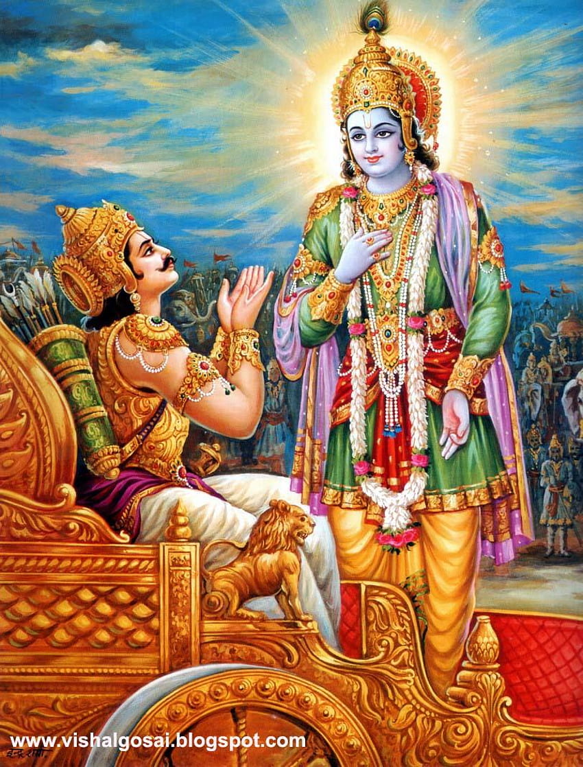 VISHAL GOSAI: Lord Shri Krishna & Arjun, lord krishna and arjuna HD phone  wallpaper | Pxfuel