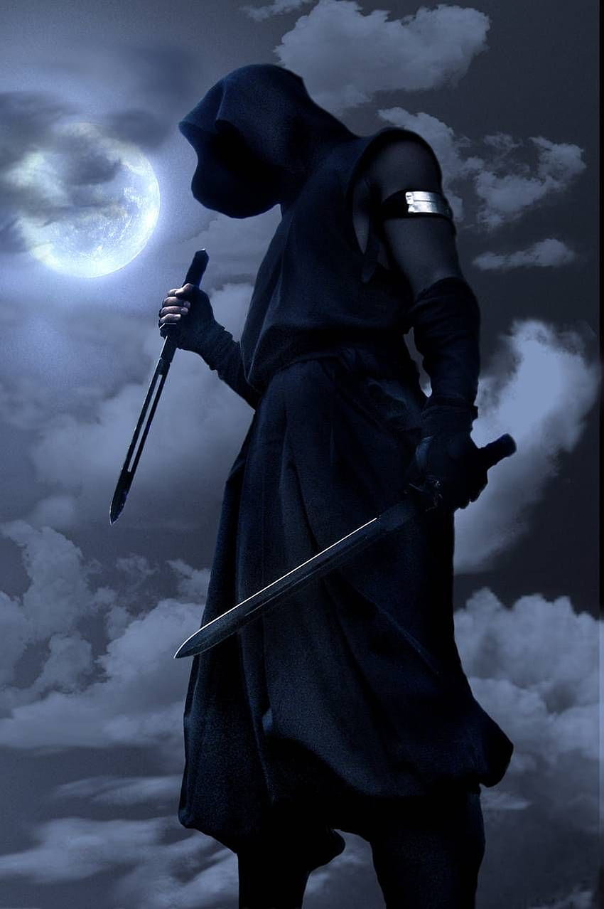 Shinobi de nobody_known, traje ninja preto Papel de parede de celular HD