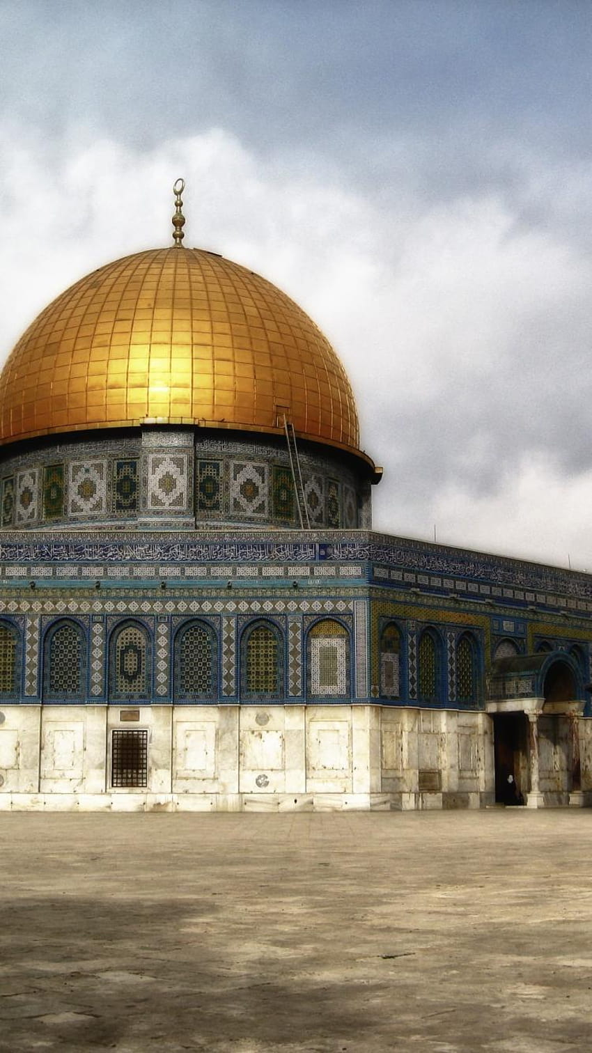 Islam israel jerusalén palestina mezquitas, cúpula de la roca fondo de pantalla del teléfono