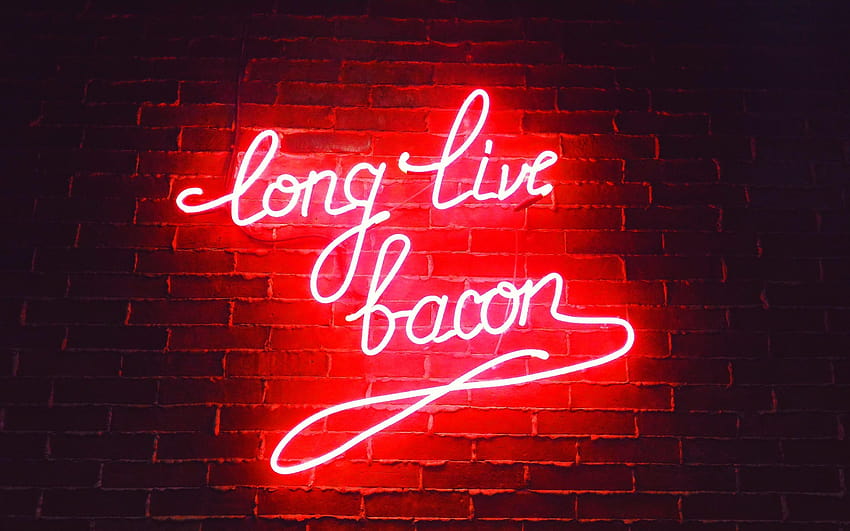2880x1800 Long Live Bacon Neon Lights Macbook Pro Retina, neon sign HD wallpaper