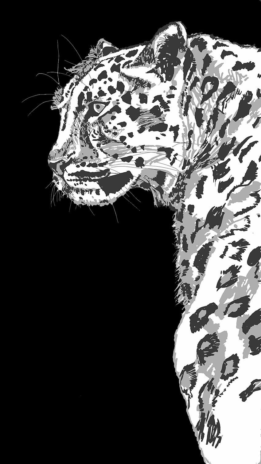 Leopard I drew, thought it'd make a nice ., oled tiger HD phone wallpaper